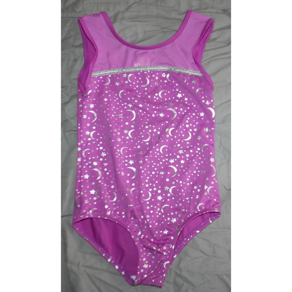 Girls' Gymnastics Celestial Pull-On Leotard - Cat & Jack Magenta Purple M 7/8
